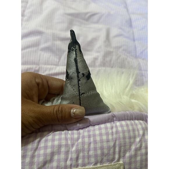 Pottery Barn Kids Shaggy Unicorn SLEEPING BAG Purple Gingham Checkered Sleepover - Picture 4 of 11